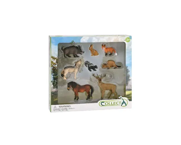 Set de 8 figurine pictate manual Animale din padure