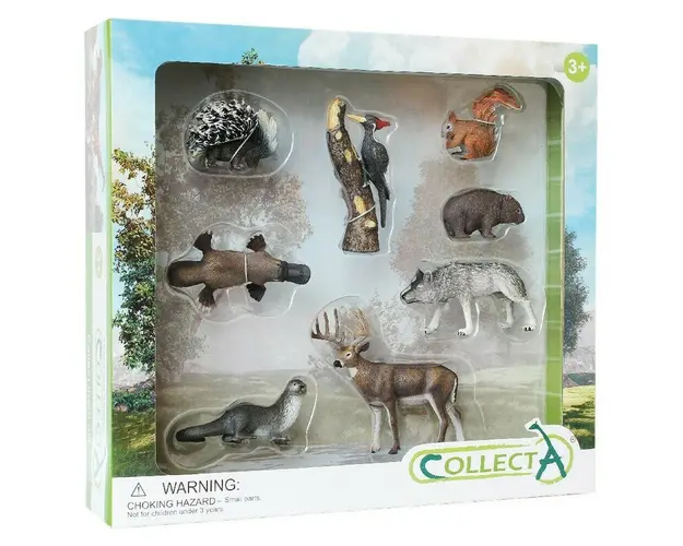 Collecta - Set de 8 figurine pictate manual Woodlands