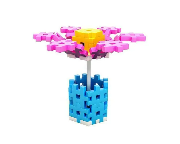 Set de constructie creativa Constructor Pink 200 piese, Meli