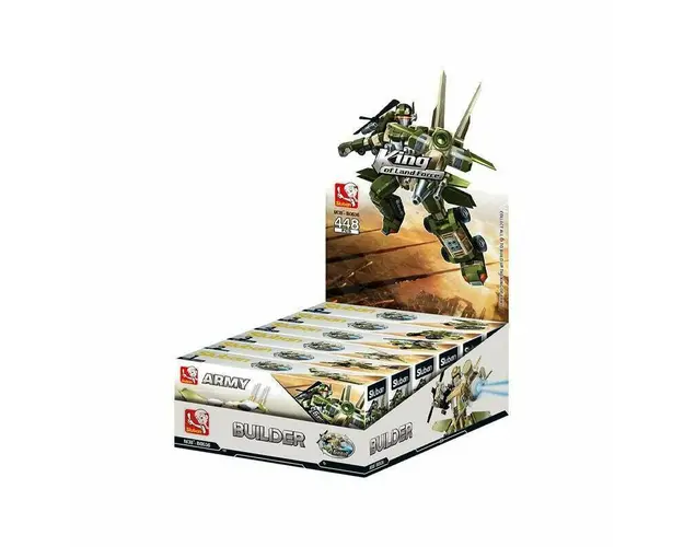 Set de constructie display Robot al Fortelor Terestre 6 in 1, 448 piese, Sluban