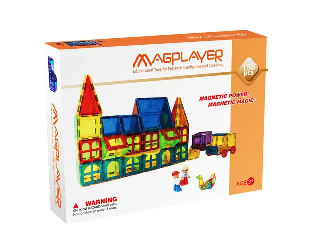 Set de constructie magnetic 3D - 158 piese