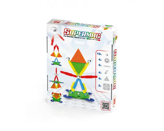Set de constructie magnetic Supermag Projects Multicolor 30 piese