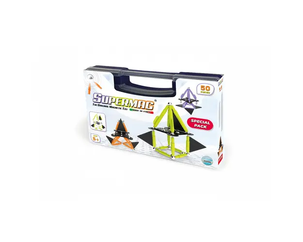 Set de constructie magnetic Supermag Projects Technicolor 50 piese