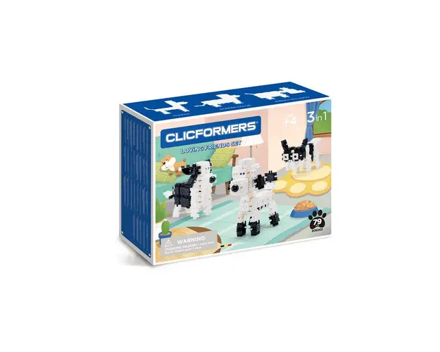 Clicstoys - Set de constructie Multifunctional Animale Prietenoase , Clicformers , 79 piese