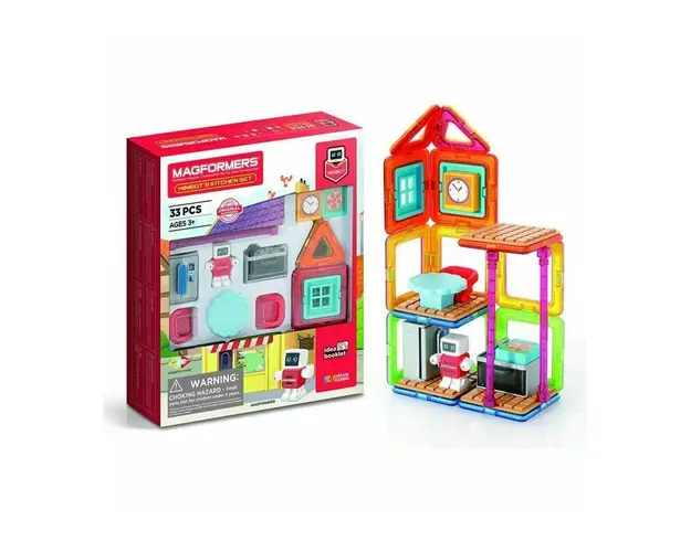 Clicstoys - Set de construit Magformers- Bucatarie, 33 piese