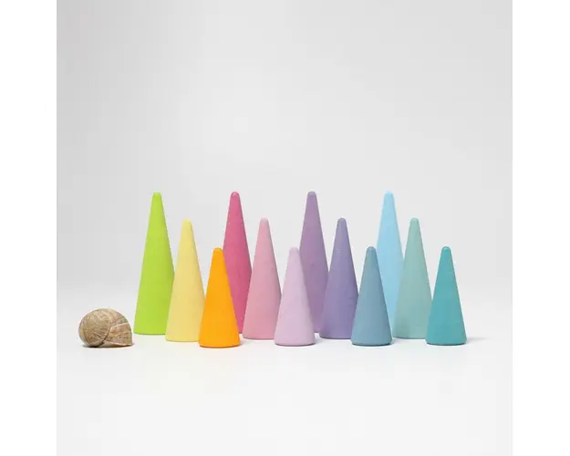 Set de conuri colorate, pastel