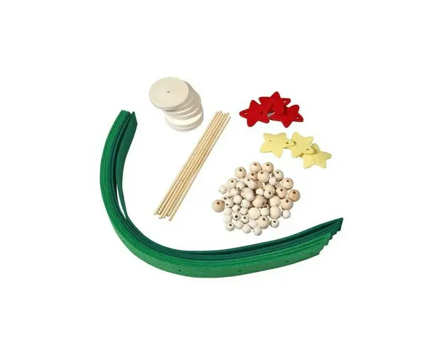 Haba - Set de creatie Brad din pasla, 6 buc,