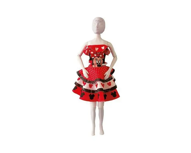 Set de croitorie hainute pentru papusi Couture Disney Maggy Minnie Dots, Dress Your Doll