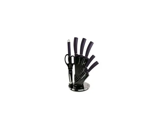 Set de cutite cu suport, Berlinger Haus, BH 2560, 8 bucati, Purple collection