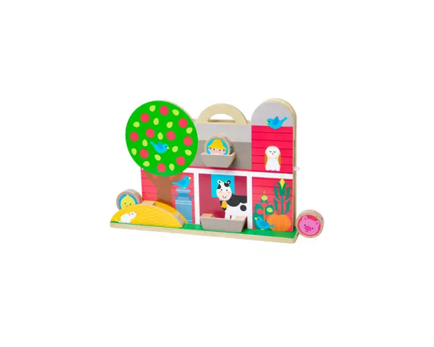 Set de joaca din lemn Acrobatii la Ferma colectia GO TOTs