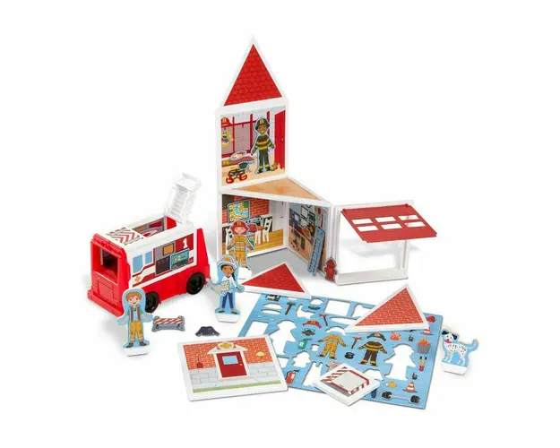 Melissa & doug - Set dejoacamagneticStatiadePompieri-