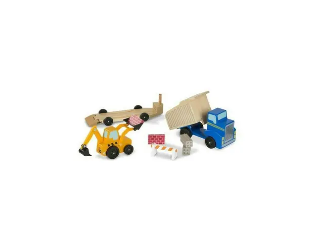 Melissa & doug - Set de joaca Utilaje de constructii din lemn