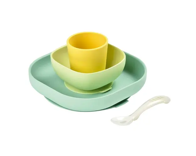 Set de masa silicon 4 piese galben