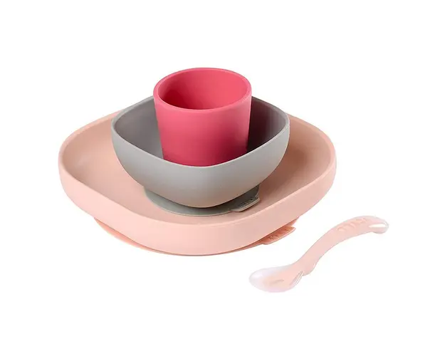Set de masa silicon 4 piese roz