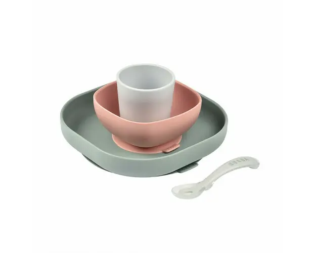 Set de masa silicon Beaba 4 piese Eucalyptus
