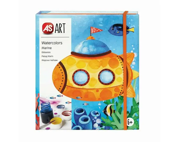 As - SET DESEN ART ACUARELA PEISAJ MARIN