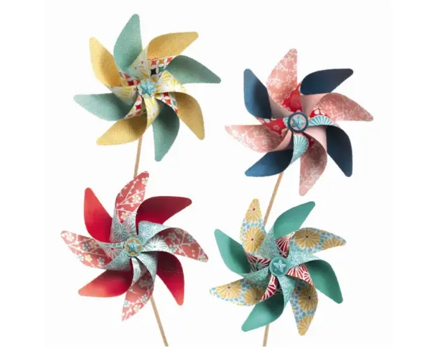 Djeco - Set DIY, moristi de vant, modele cu flori