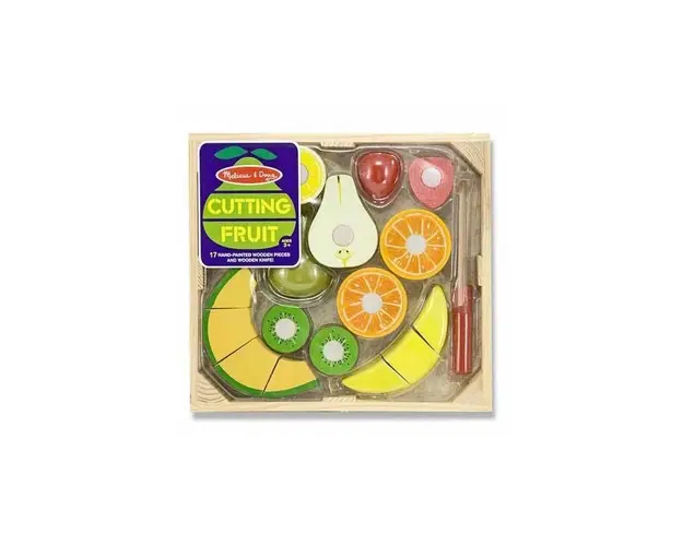 Melissa & Doug - Set fructe lemn pentru taiat -