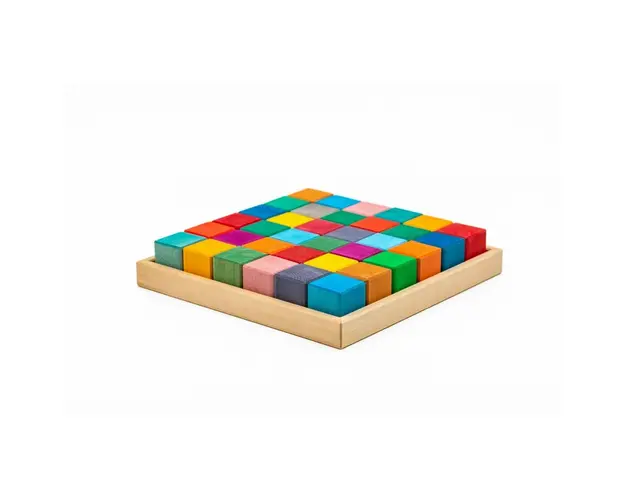 Marc toys - Set Handmade, 36 Cuburi in ladita