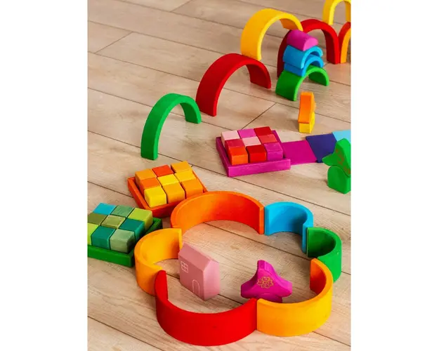 Marc toys - Set Handmade, Curcubeu Arcada Mica Roz
