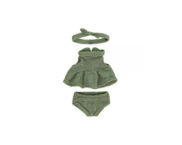 Set imbracaminte cu rochita pentru papusa fetita 21 cm