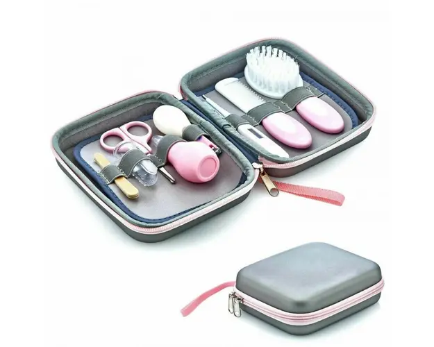 Set ingrijire unghii bebelusi cu 9 piese BabyJem Grooming Set (Culoare: Bleu)
