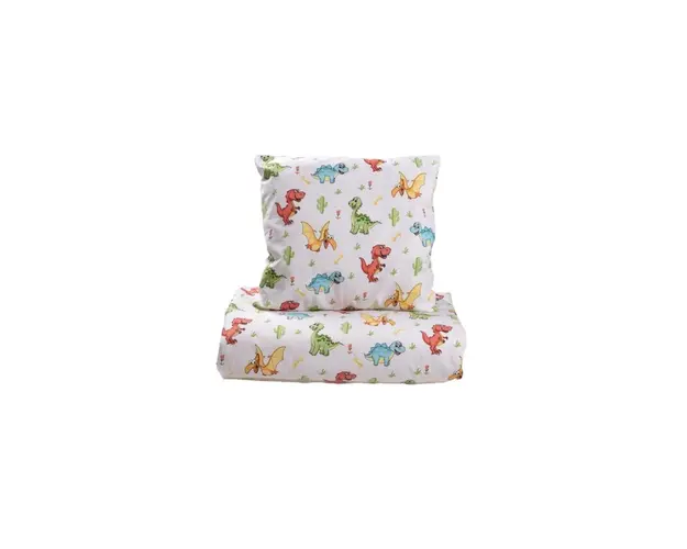 Set lenjerie 3 piese pentru patut incastrabil gradinita model dinozauri