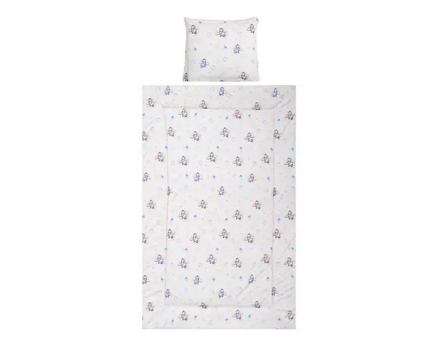 Lorelli - Lenjerie 3 piese Cosy , Aeroplane, din Bumbac, 150x100 cm, Albastru