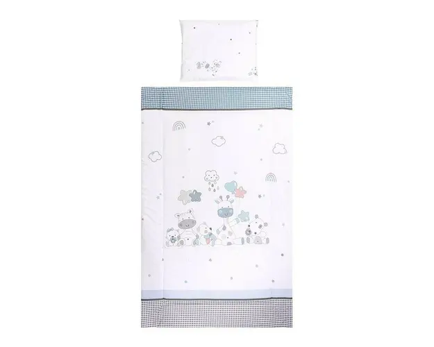 Set lenjerie pat 3 piese, bumbac ranforce, Cosy, Giraffe White