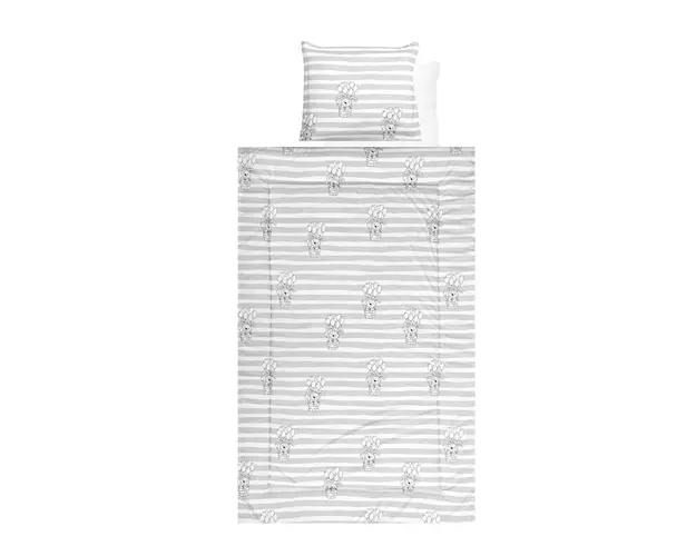 Lorelli - Lenjerie 4 piese , Striped din Bumbac, Gri
