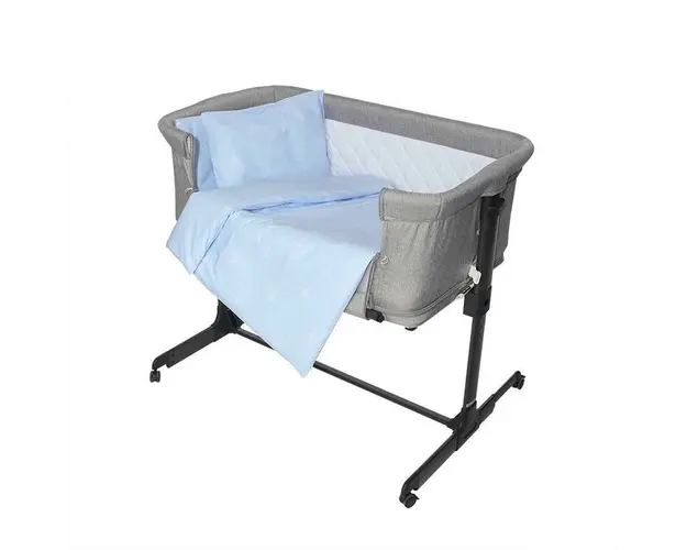 Set lenjerie pat 5 piese, bumbac ranforce, Eva, Little Bear Blue