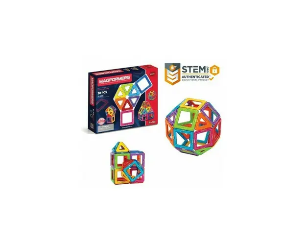 Clicstoys - Set de constructie Magnetic , Magformers , 30 piese
