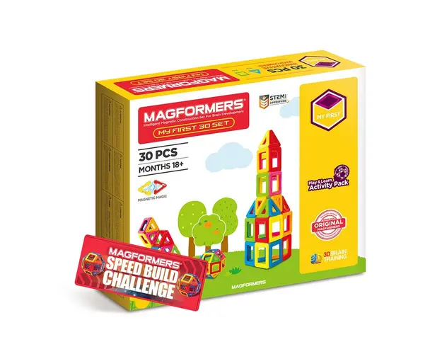 Clicstoys - Set de constructie Magnetic De baza , Magformers , 30 piese