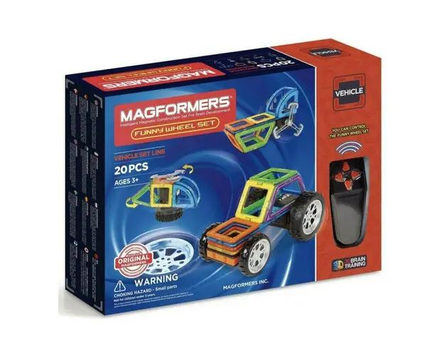 Clicstoys - Set magnetic Roti amuzante, Magformers
