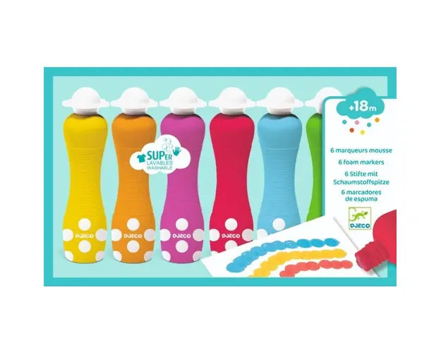 Djeco - Set Markere rotunde pentru bebe
