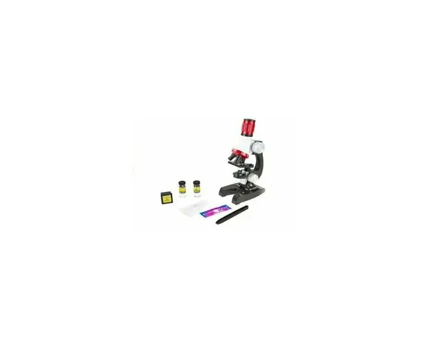 Set microscop stiintific de jucarie, cu accesorii pentru copii, 1200X, LeanToys, 1604
