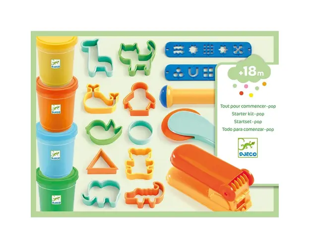 Djeco - Set modelaj cu plastilina . culori Pop