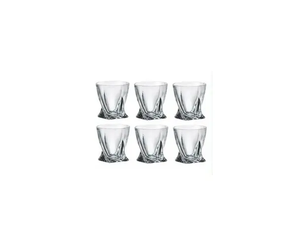 Set pahare cristal 6 piese 350 ML BOHEMIA QUADRO 071523