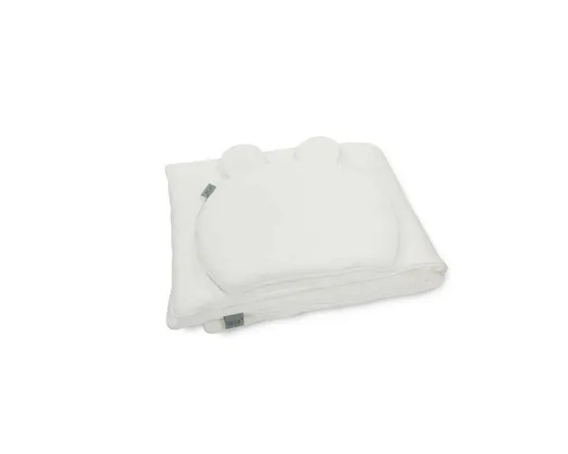 Set Paturica si perna cu urechi, pentru copii Tiny Star Creme, 100 x 75 cm