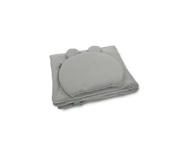Set Paturica si perna cu urechi, pentru copii Tiny Star Smoky, 100 x 75 cm