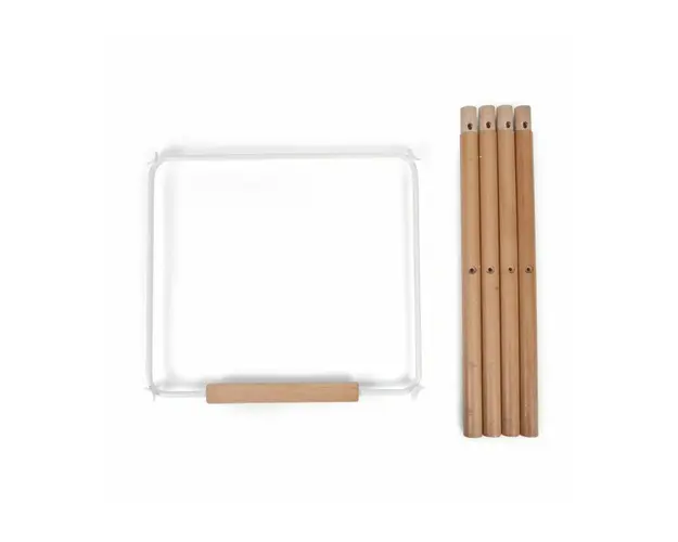 Set picioare cu suport pentru scaun de masa Childhome Evolu Natural/Alb