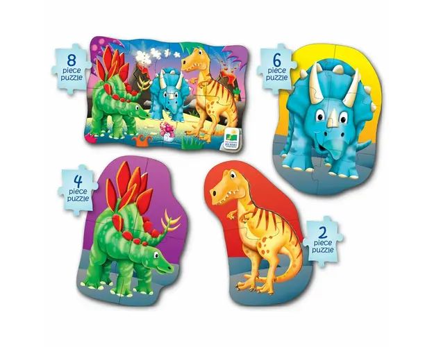 Set Primele Mele 4 Puzzle-Uri Dinozauri