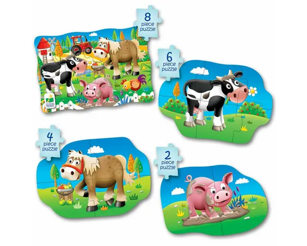 Set Primele Mele 4 Puzzle-Uri Ferma