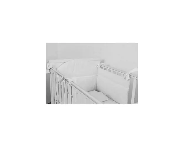 KidsDecor - Aparatoare laterala pat Cu dantela din Bumbac, 120x60 cm, Alb