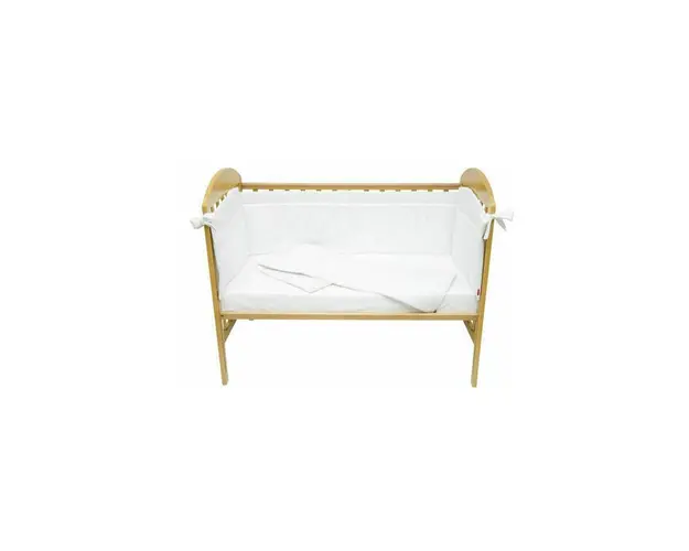 KidsDecor - Set protectii patut 70 x 140 cm Alb cu dantela