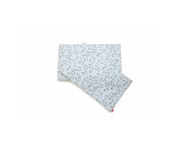 Set protectii patut Baby Bear albastru, din bumbac, 63x127 cm
