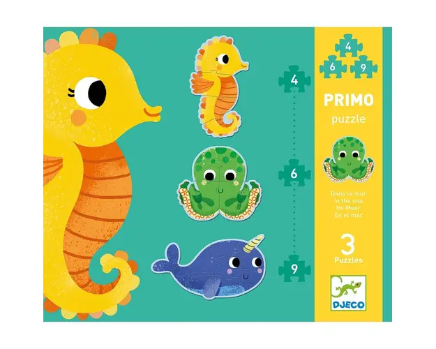 Djeco - Set Puzzle-uri evolutive , Ocean