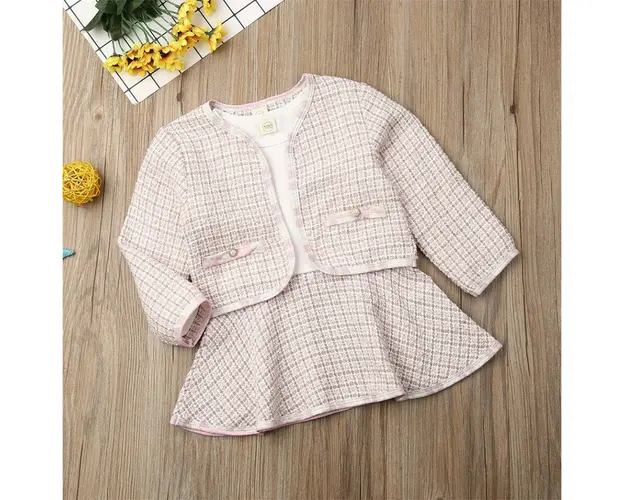 Set sacou cu rochita Drool (Marime: 100, Culoare: Negru cu alb)