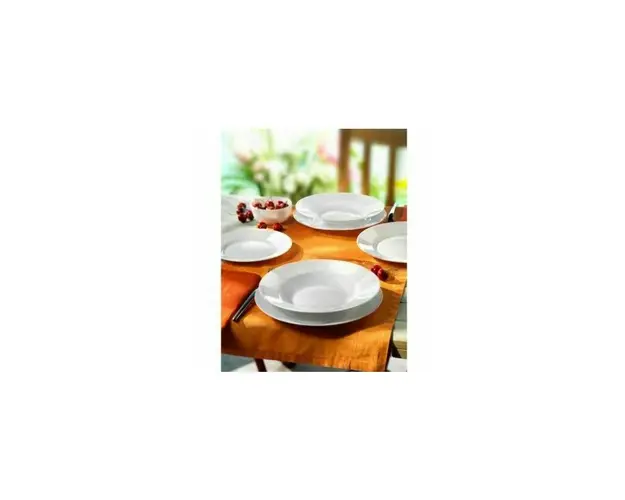Set serviciu de masa alb, pentru 6 persoane, Bormioli Toledo, 18 farfurii