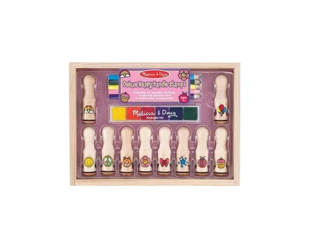 Melissa & Doug - Set stampile Happy Handle Deluxe Melissa and Doug